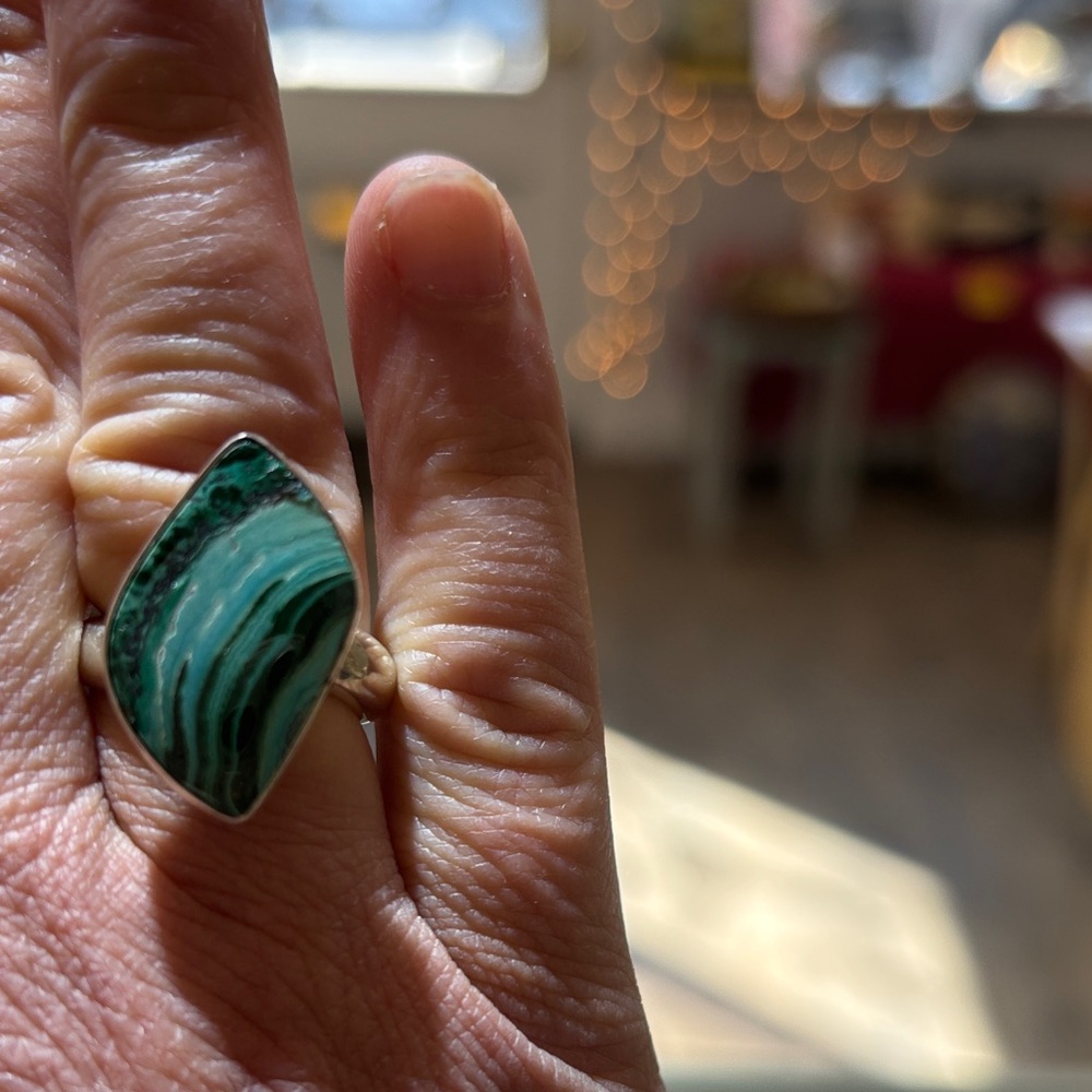 Shattuckite Sterling Silver Ring